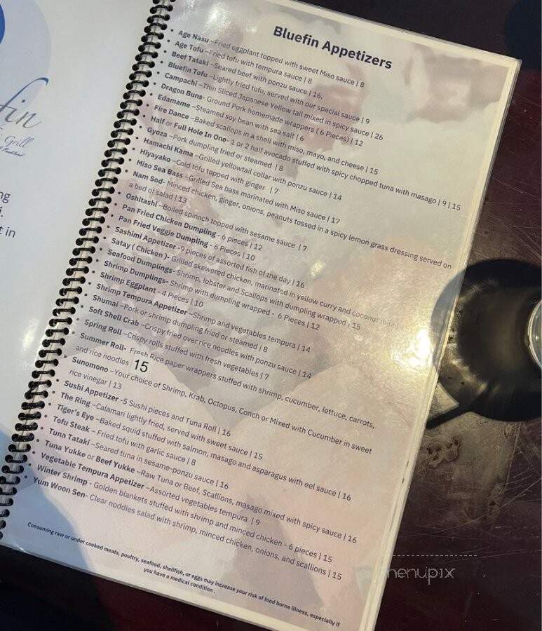 Bluefin Sushi Parkland - Parkland, FL menu_pic
