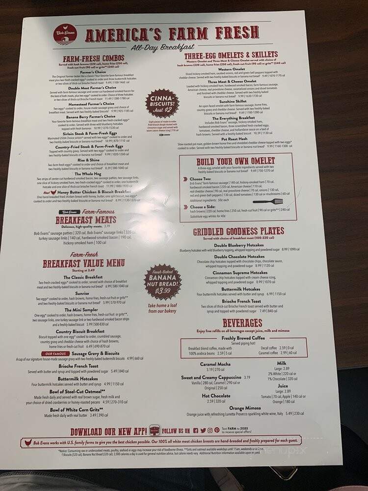 Bob Evans Restaurant - Naples, FL menu_pic