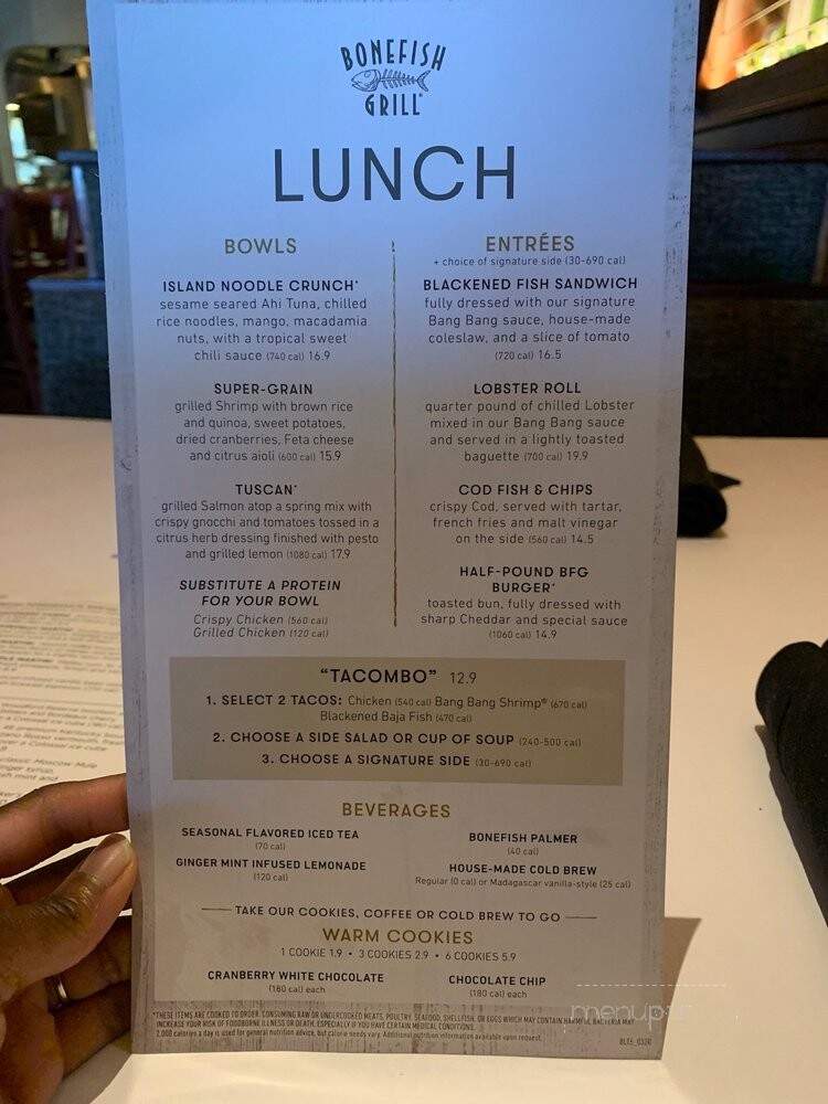 Bonefish Grill - Wesley Chapel, FL menu_pic