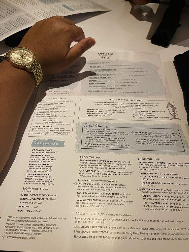 Bonefish Grill - Coral Springs, FL menu_pic