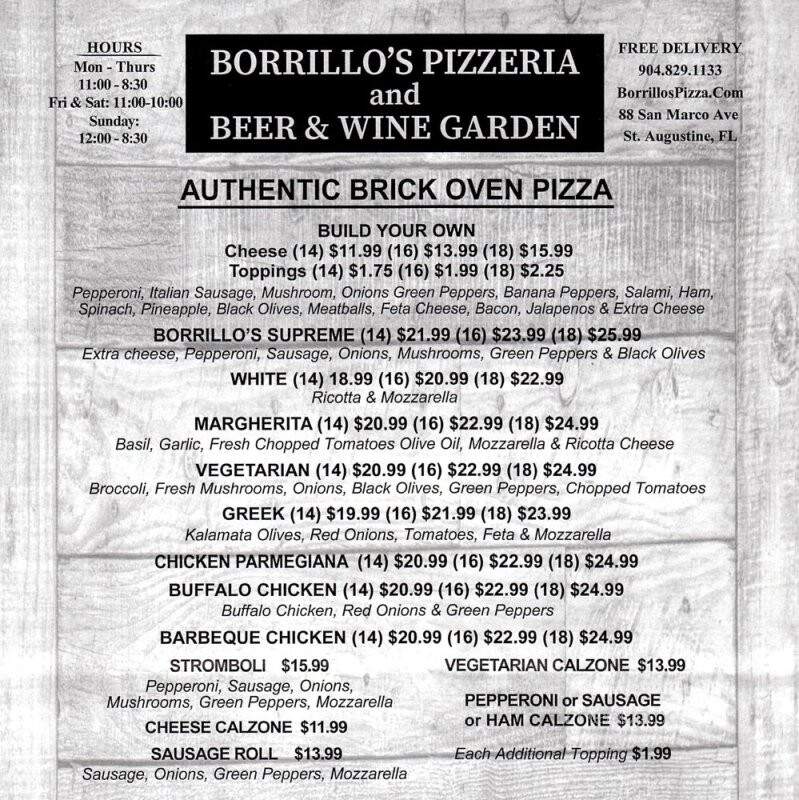 Borrillo's Pizza & Subs - St Augustine, FL