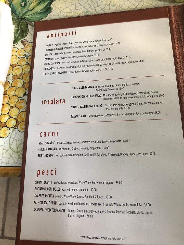 Breakers Palm Beach - Palm Beach, FL menu_pic