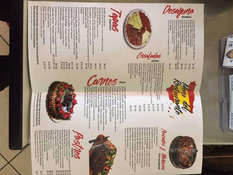Brisa De Espana - Doral, FL menu_pic
