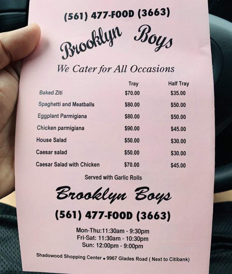 Brooklyn Boys Pizza & Pasta - Boca Raton, FL