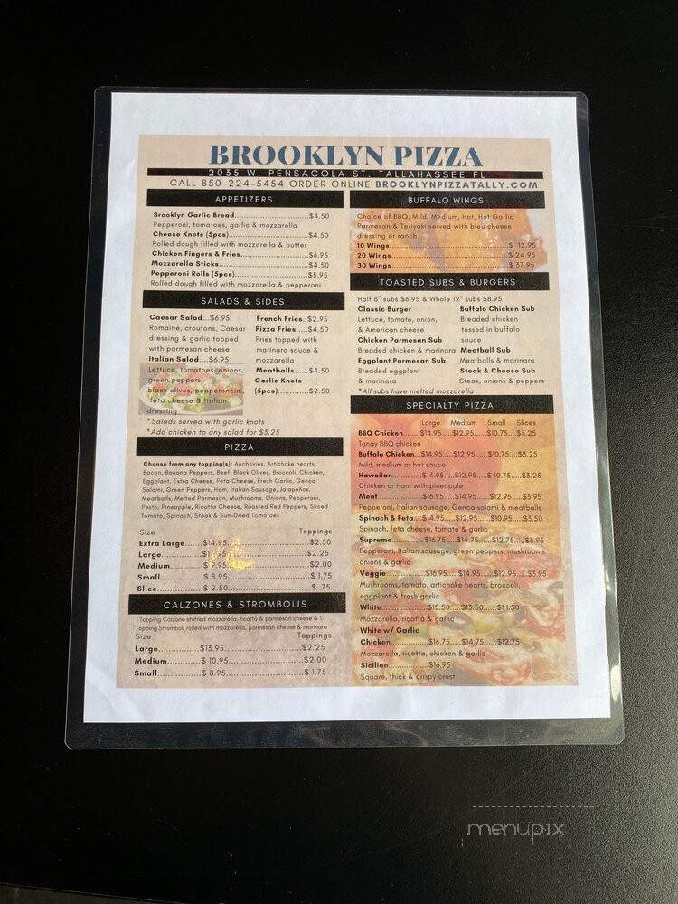 Brooklyn Pizza - Tallahassee, FL menu_pic