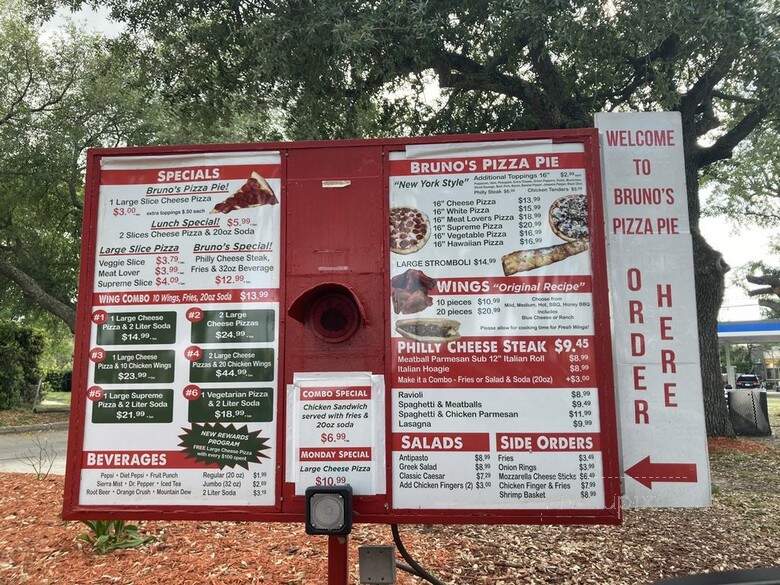 Bruno's Pizza Pie - Tampa, FL menu_pic
