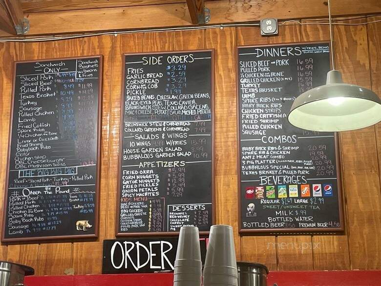 Bubbalou's Bodacious Bar-B-Q - Orlando, FL menu_pic