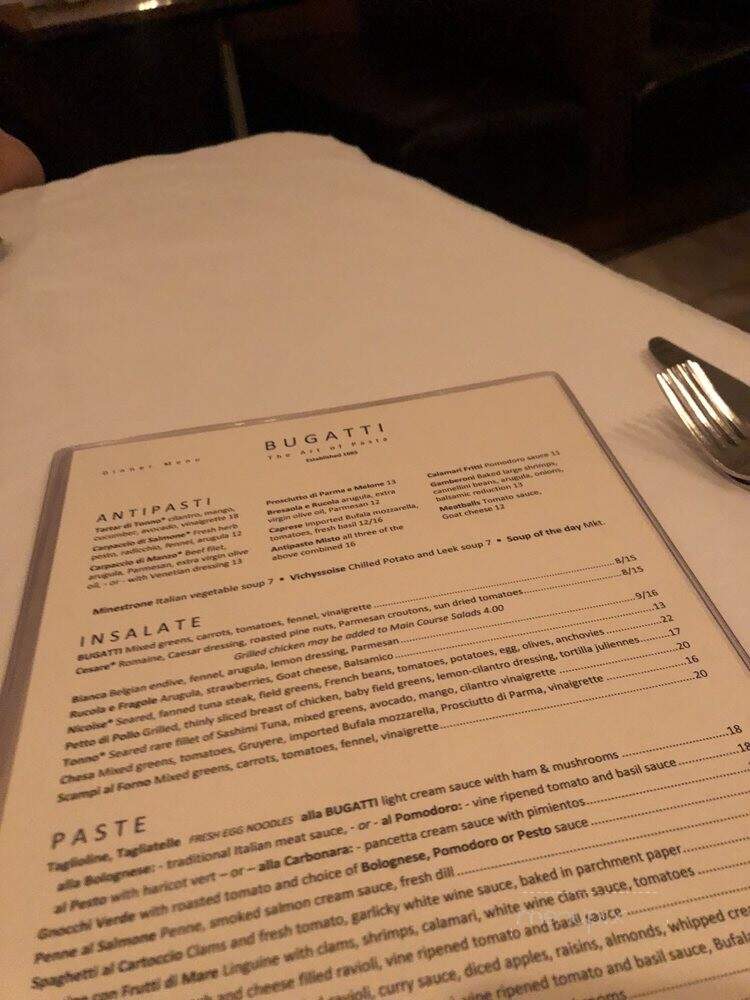Bugatti Restaurant - Coral Gables, FL menu_pic