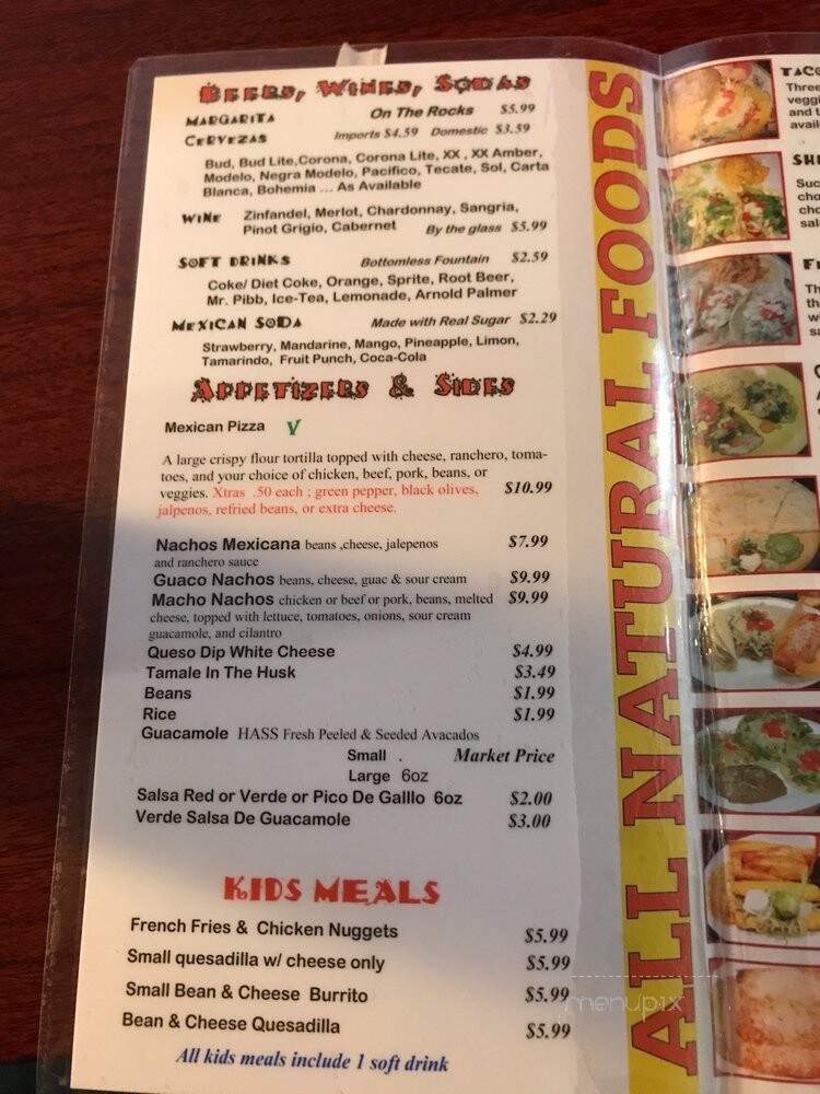 Burritos Fresh Mexican Food - Sarasota, FL menu_pic