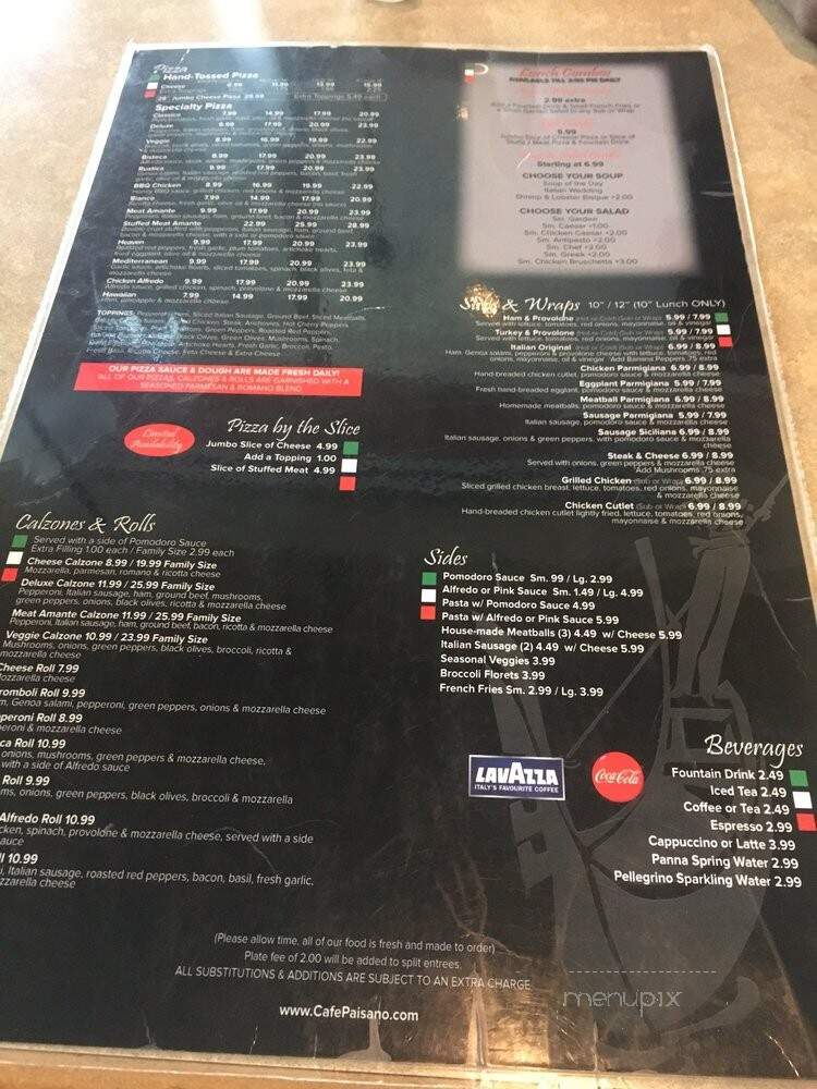 Cafe Paisano - Longwood, FL menu_pic