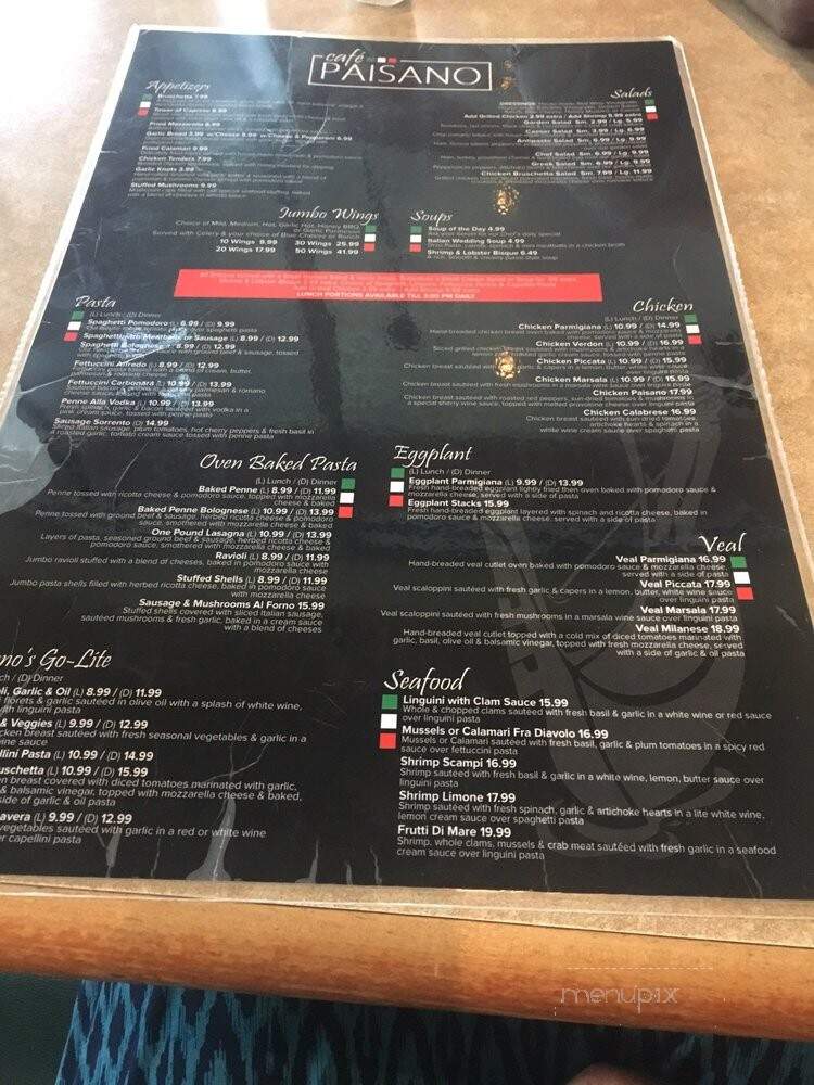 Cafe Paisano - Longwood, FL menu_pic
