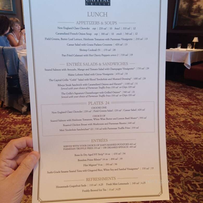 Capital Grille - Tampa, FL menu_pic