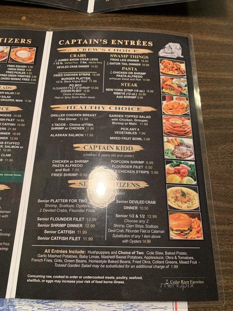 Captain Bell's Seafood - Leesburg, FL menu_pic