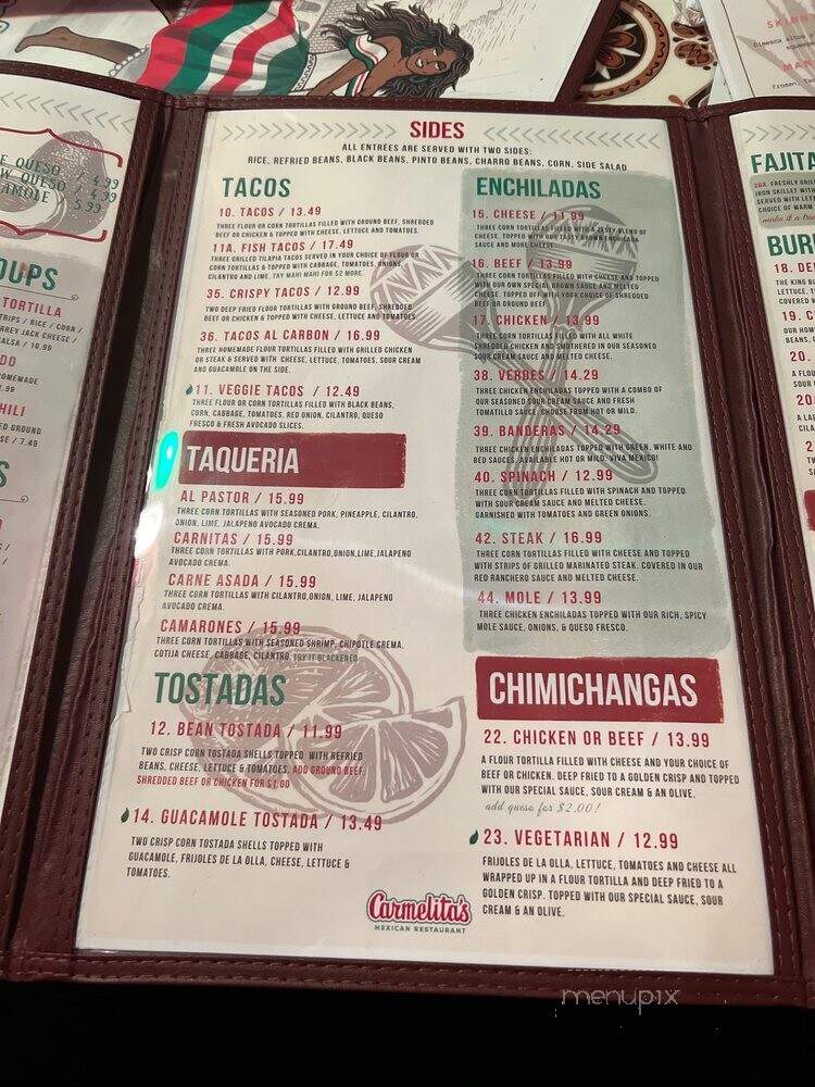 Carmelita's Mexican Restaurant - St Petersburg, FL menu_pic