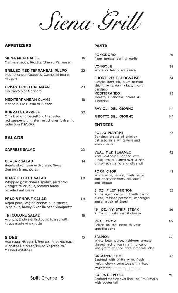 Casa L'Italien - Boca Raton, FL menu_pic
