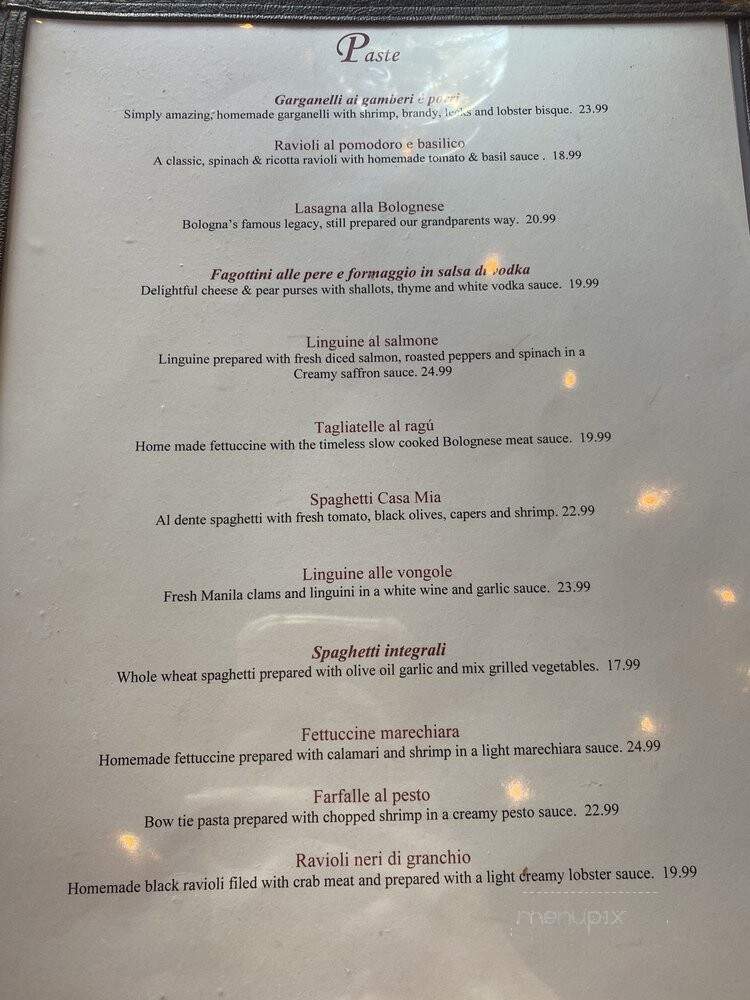 Casa Mia Trattoria - North Miami, FL menu_pic