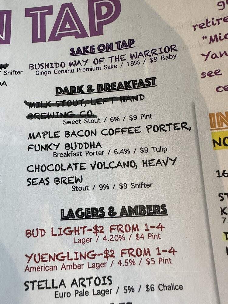 Castaways - Marathon, FL menu_pic