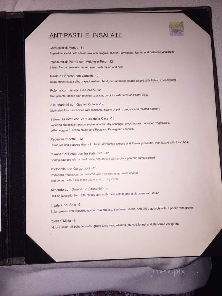 Cellar Restaurant - Daytona Beach, FL menu_pic