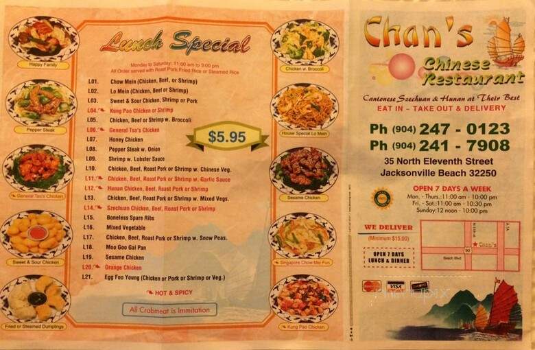 Chan's Chinese Restaurant - Jacksonville Beach, FL