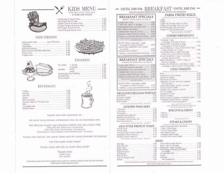 Chatter Box - Dunedin, FL menu_pic