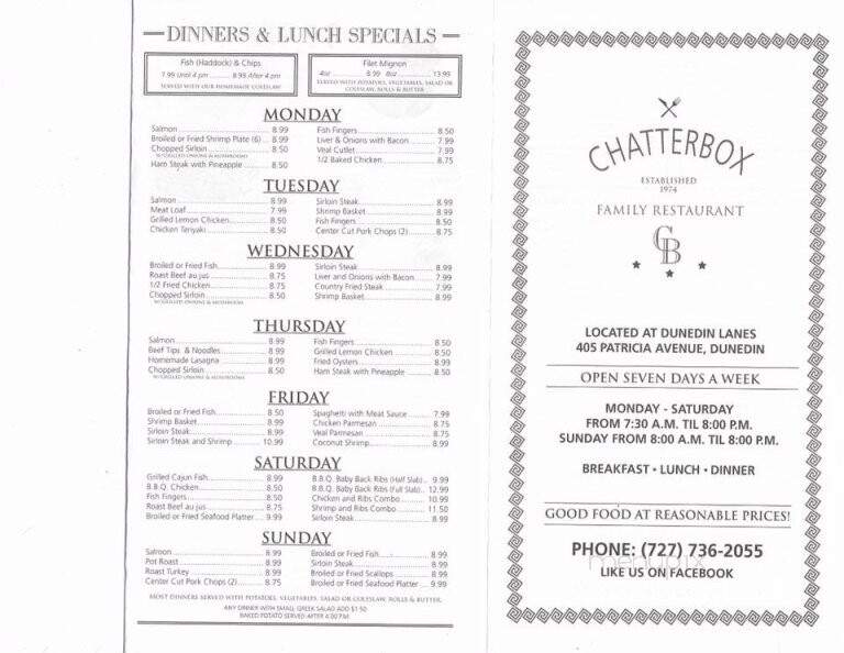 Chatter Box - Dunedin, FL menu_pic
