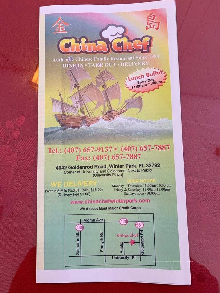 China Chef Restaurant - Winter Park, FL