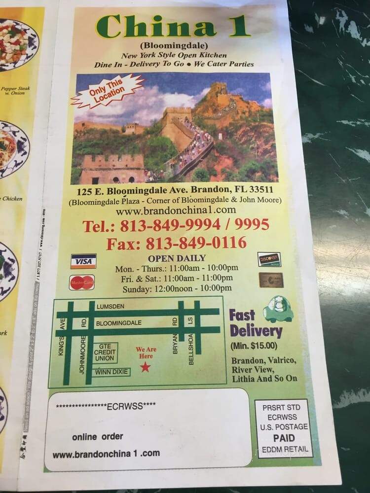China One - Brandon, FL menu_pic