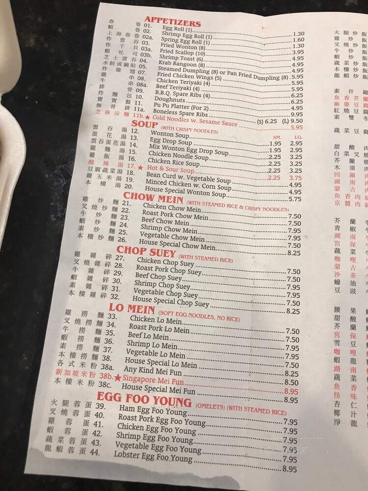 China One Restaurant - Palm Coast, FL menu_pic