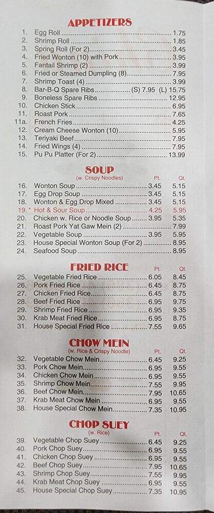 China Restaurant - New Smyrna Beach, FL menu_pic