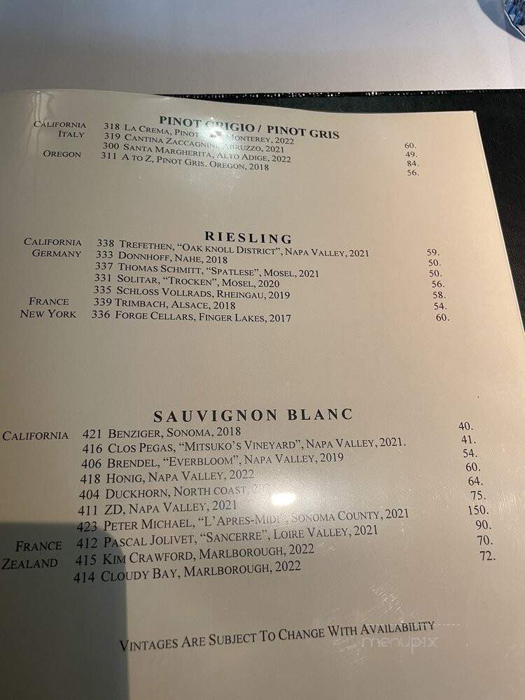 Chops Lobster Bar - Boca Raton, FL menu_pic
