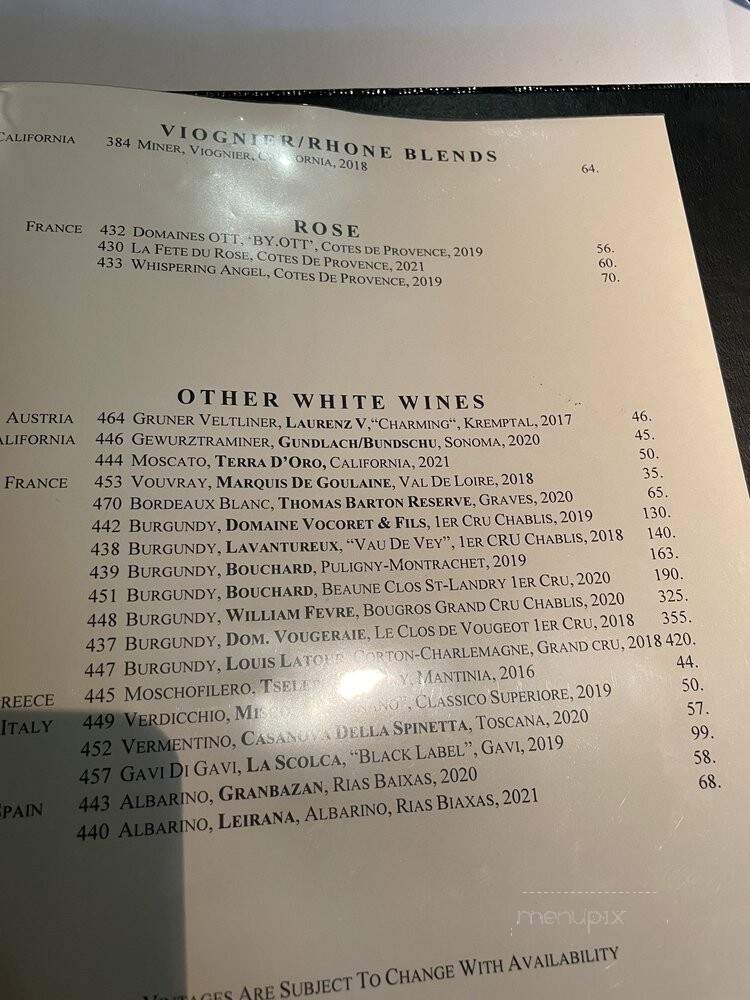 Chops Lobster Bar - Boca Raton, FL menu_pic