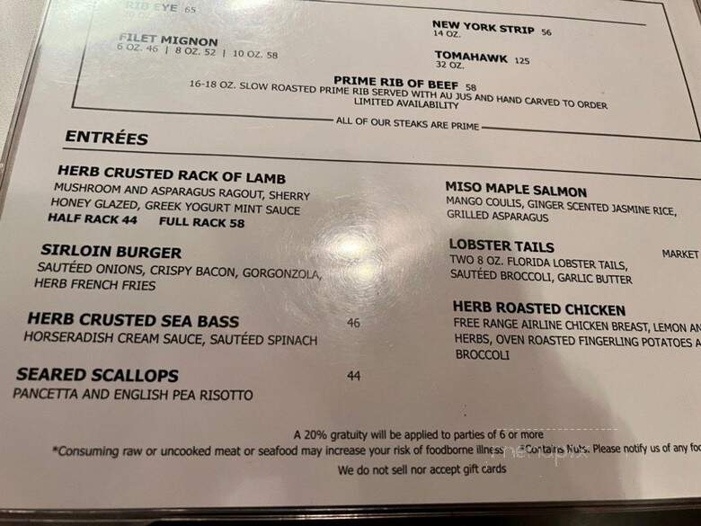 Christy's Restaurant - Coral Gables, FL menu_pic
