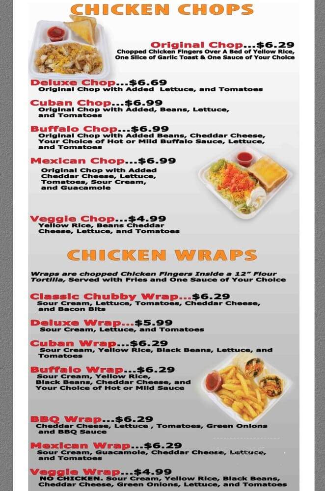 Chubby's Chicken Fingers - Tallahassee, FL menu_pic