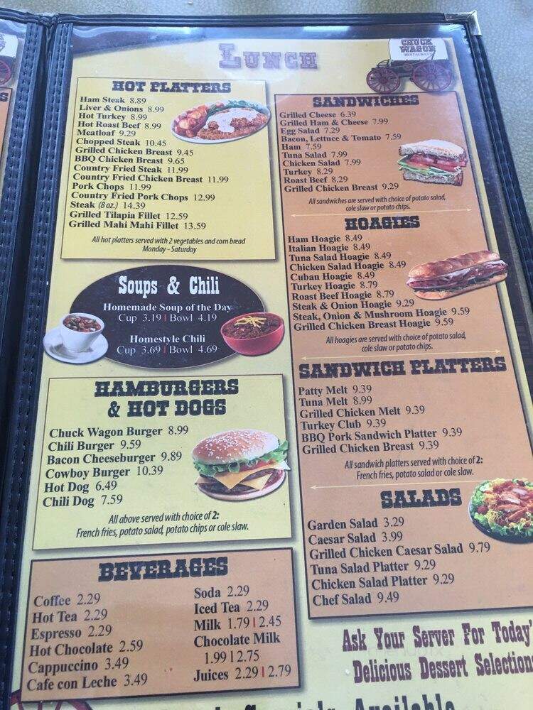 Chuckwagon Restaurant - Miami, FL menu_pic