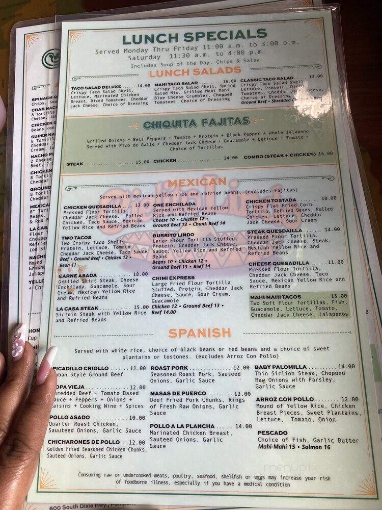 Cielito Lindo Mexican Spanish - Pompano Beach, FL menu_pic