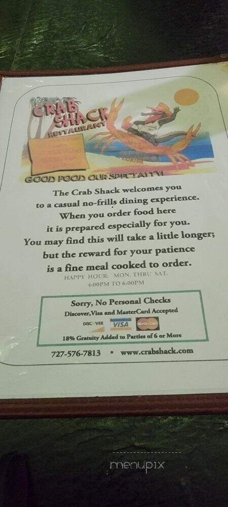 Crab Shack Restaurant - St Petersburg, FL
