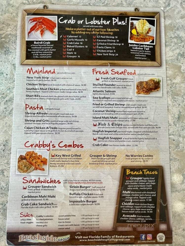 Crabby Bills Clearwater - Clearwater, FL menu_pic