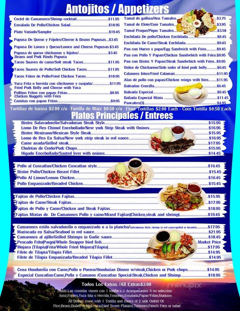 Cuscatlan Restaurant - Oakland Park, FL menu_pic
