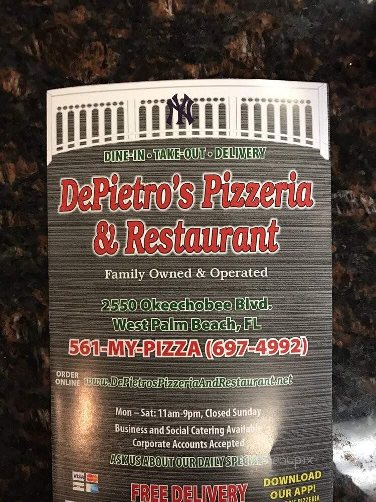 De Pietros Pizzeria - West Palm Beach, FL menu_pic