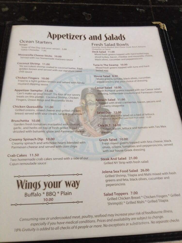 Deck Restaurant At Sea Club - Fort Lauderdale, FL menu_pic
