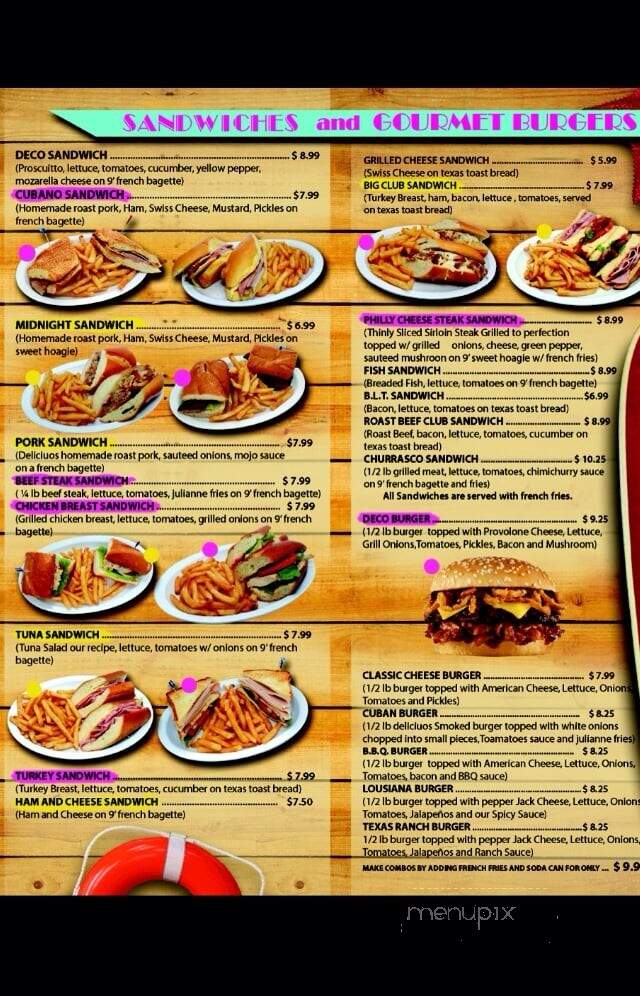 Deco Sandwiches - Miami Beach, FL menu_pic