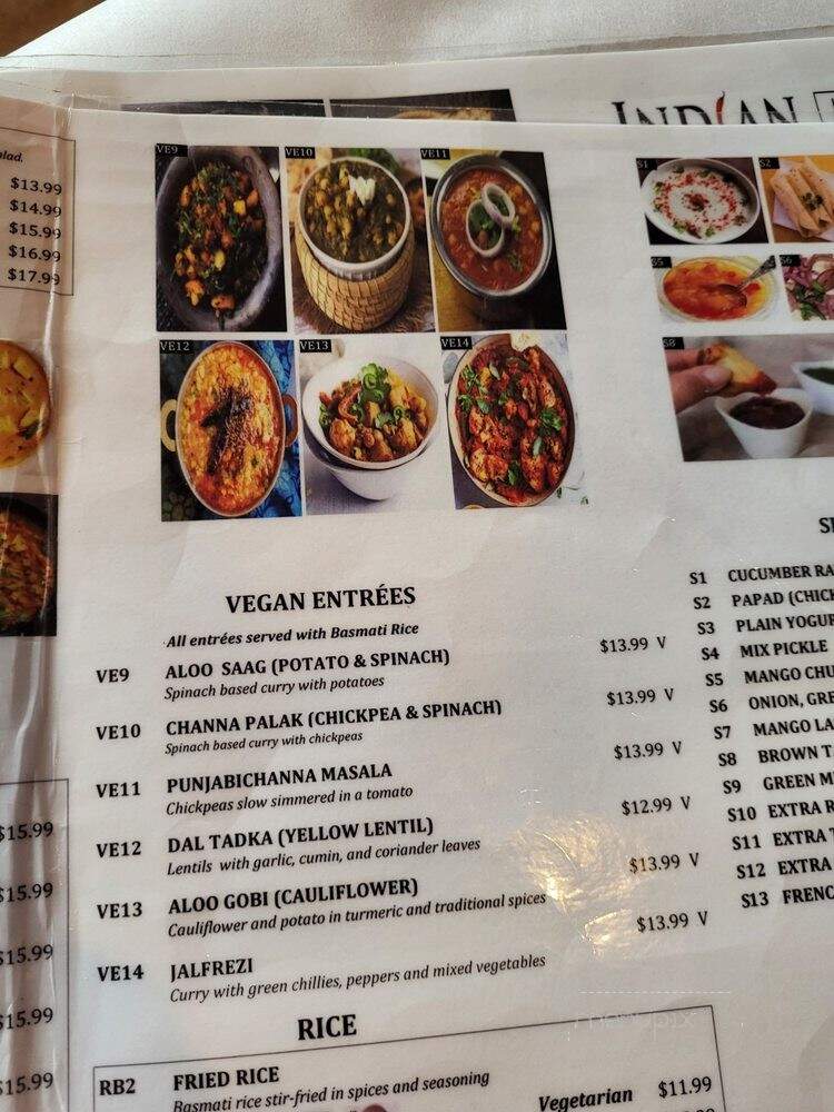 Deeya Indian Cuisine - Clearwater, FL menu_pic