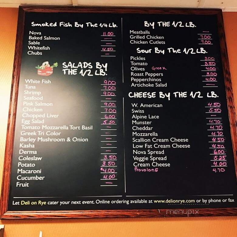 Deli On Rye - Boca Raton, FL menu_pic