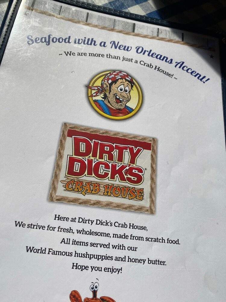 Dirty Dick's Crab House - Panama City Beach, FL menu_pic