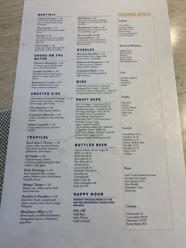Dockside Waterfront Restaurant - Stuart, FL menu_pic