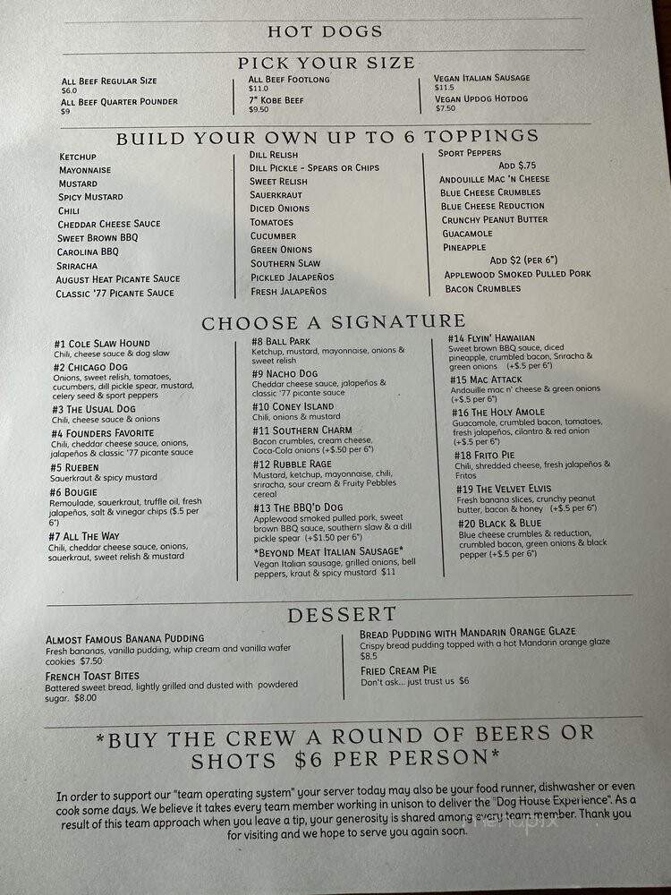 Dog House Deli - Pensacola, FL menu_pic