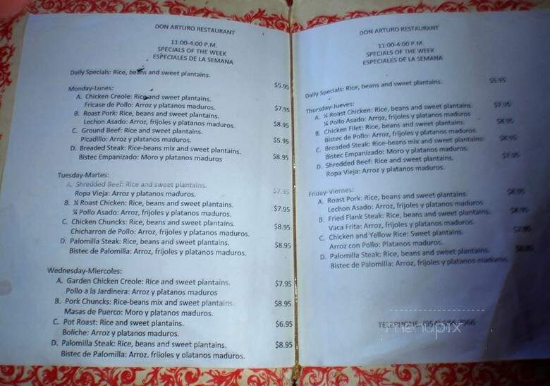 Don Arturo Restaurant - Fort Lauderdale, FL menu_pic