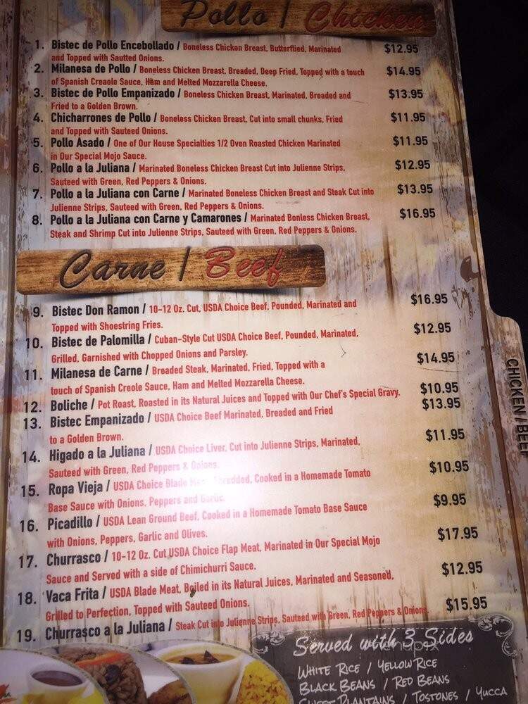 Don Ramon II Restaurant - Wellington, FL menu_pic