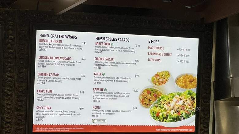 Earl Of Sandwich - Lake Buena Vista, FL menu_pic