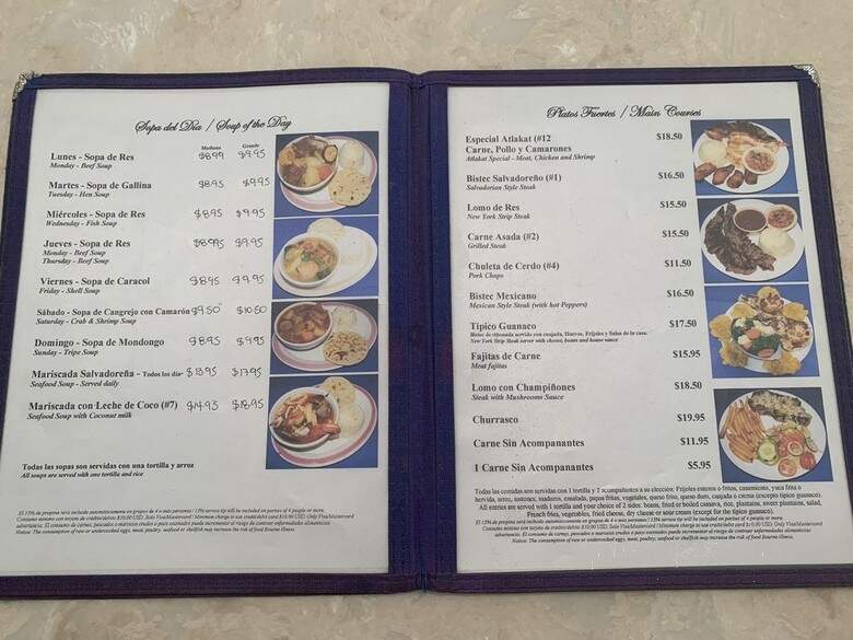 El Atlakat Restaurant - Miami, FL menu_pic